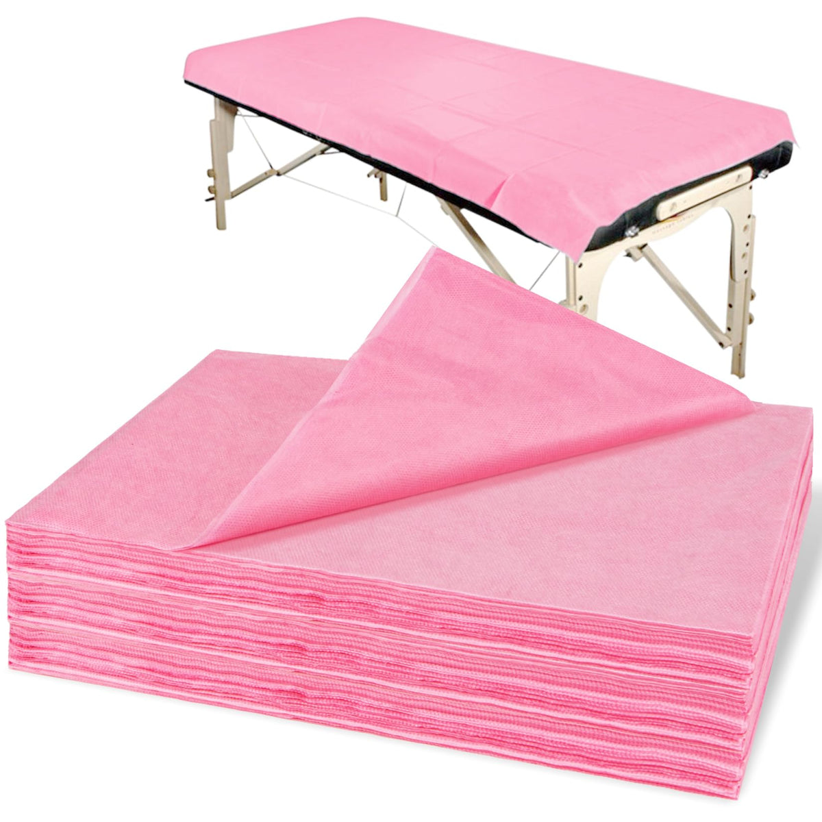 MAQIHAN front packaging showing pink disposable sheets, clear pack benefit
