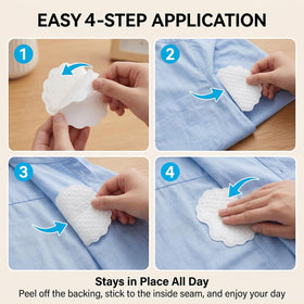 MAQIHAN pad placed inside shirt lining for discreet sweat control