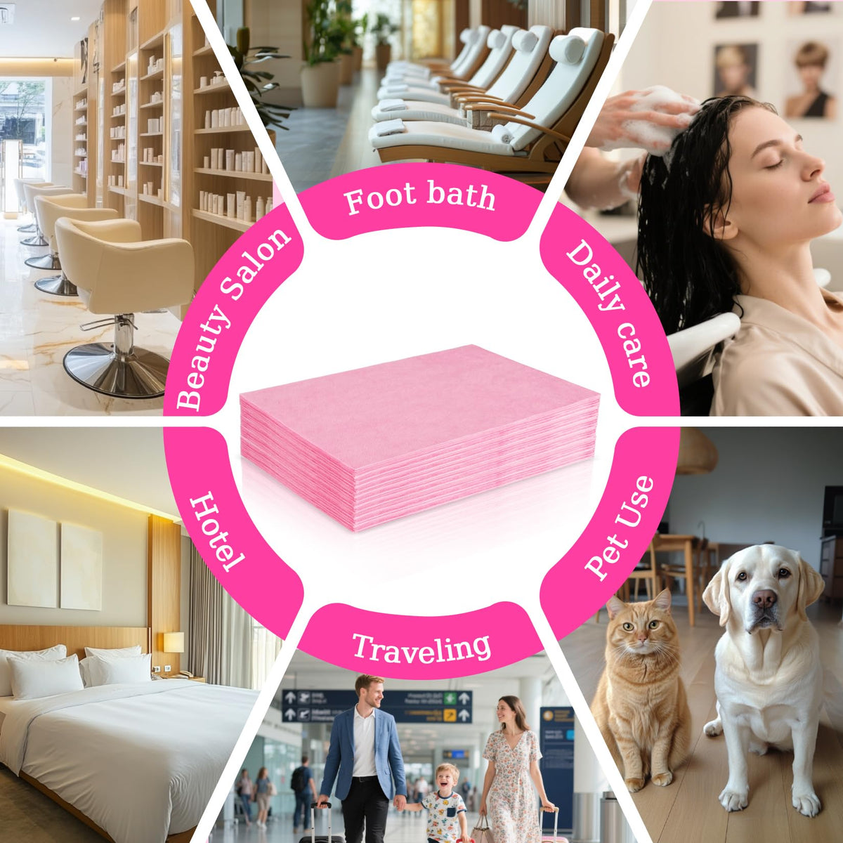 MAQIHAN sheet in spa setting under client, hygienic single-use benefit