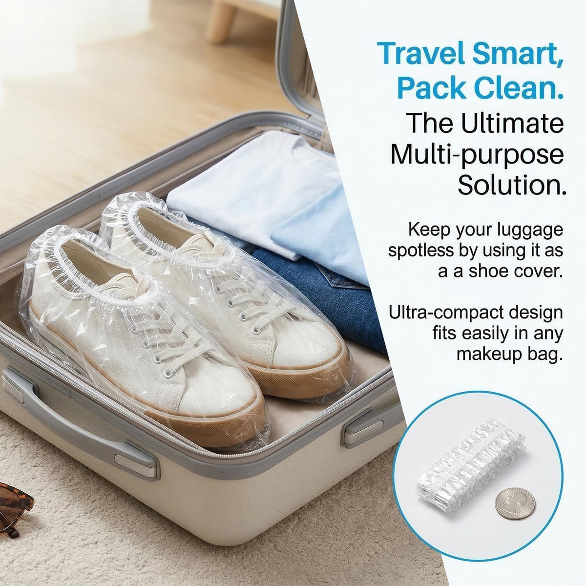 MAQIHAN caps packed in a toiletry kit ready for travel convenience