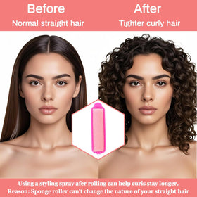 MAQIHAN rolled hair detail showing tight spiral curl definition after use