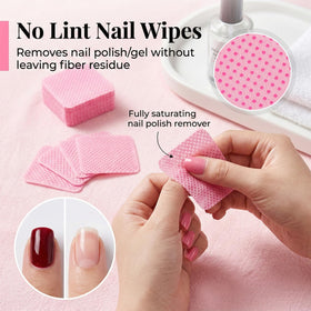MAQIHAN wipes beside nail tools showing clean, fiber-free tool maintenance