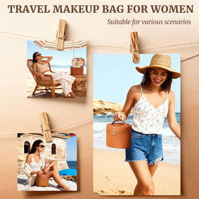 MaqSacion next to travel bottles showing size and capacity, ideal for travel