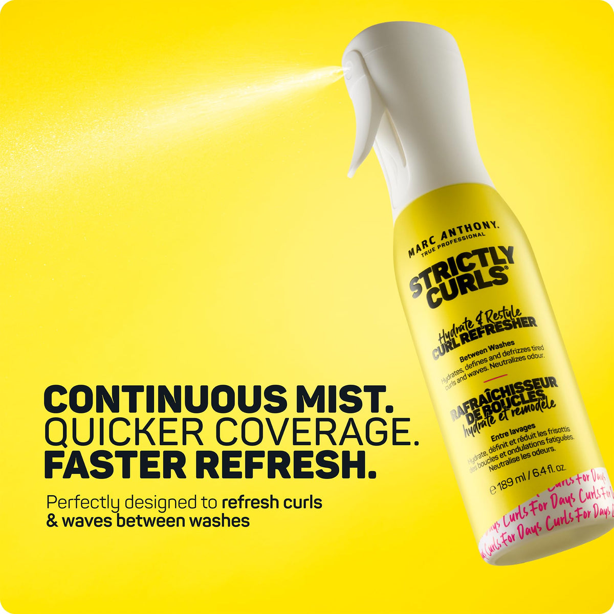 Marc Anthony continuous sprayer nozzle close-up for even full-hair misting