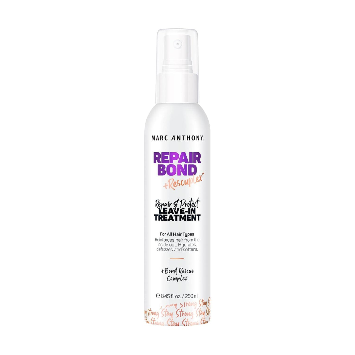 Marc Anthony front bottle showing Repair Bond leave-in for smoother hair