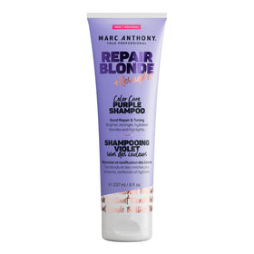 Marc Anthony front bottle showing product for toning blonde hair and bond repair