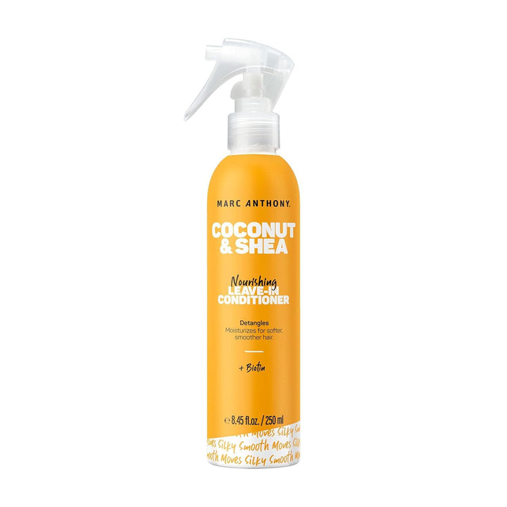 Marc Anthony front bottle packaging showing coconut and shea label and benefit