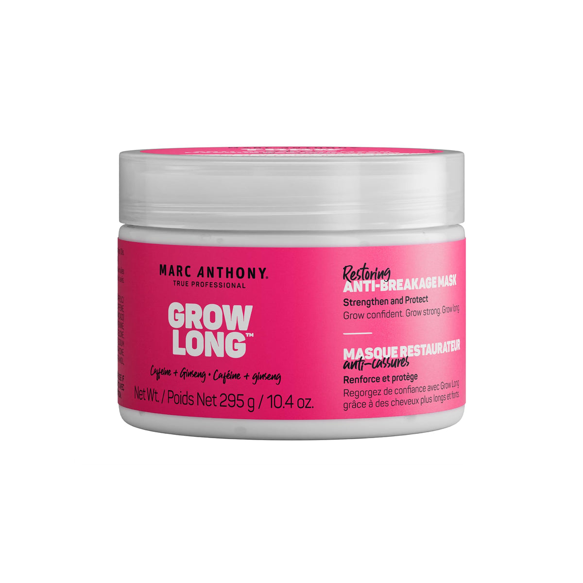 Marc Anthony front jar showing Grow Long mask for visible repair