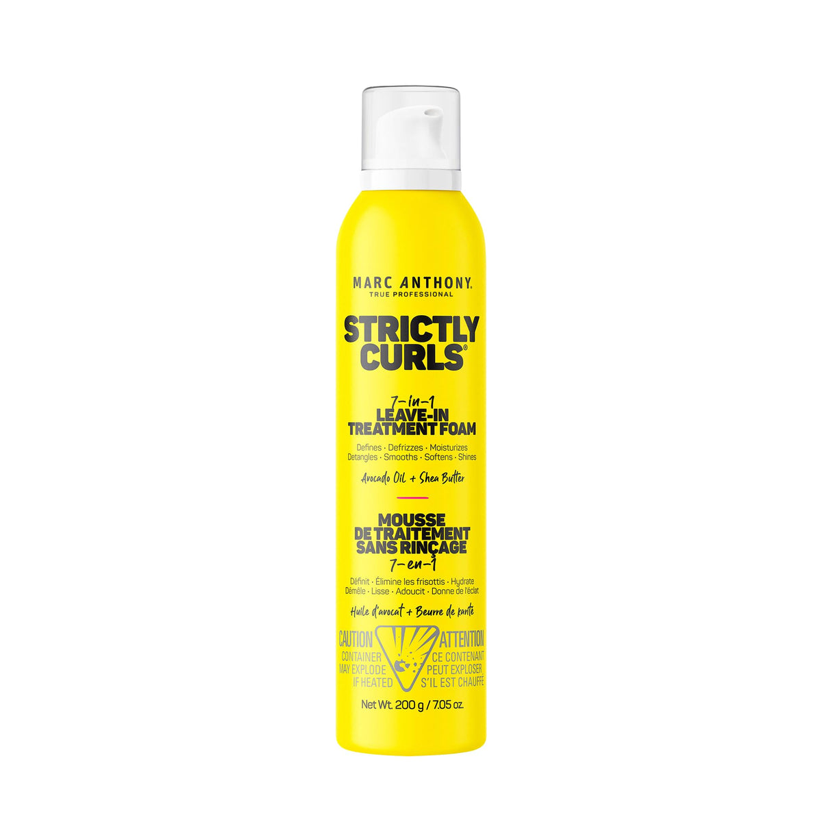 Marc Anthony front packaging showing Strictly Curls foam benefits