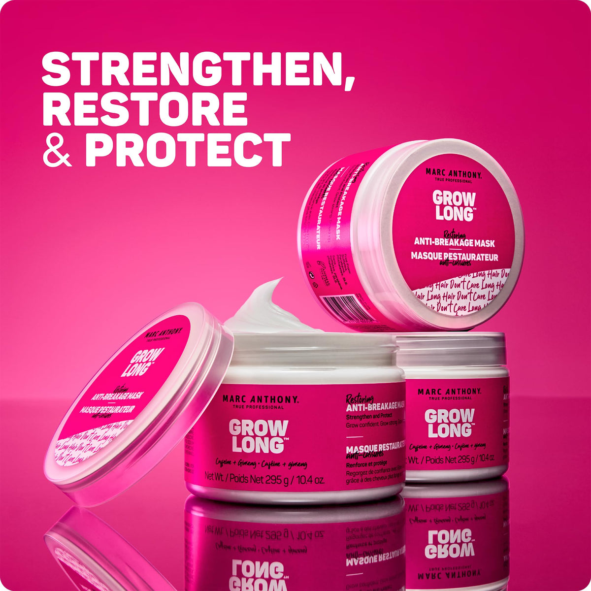 Marc Anthony product label showing ingredients and paraben-free badges