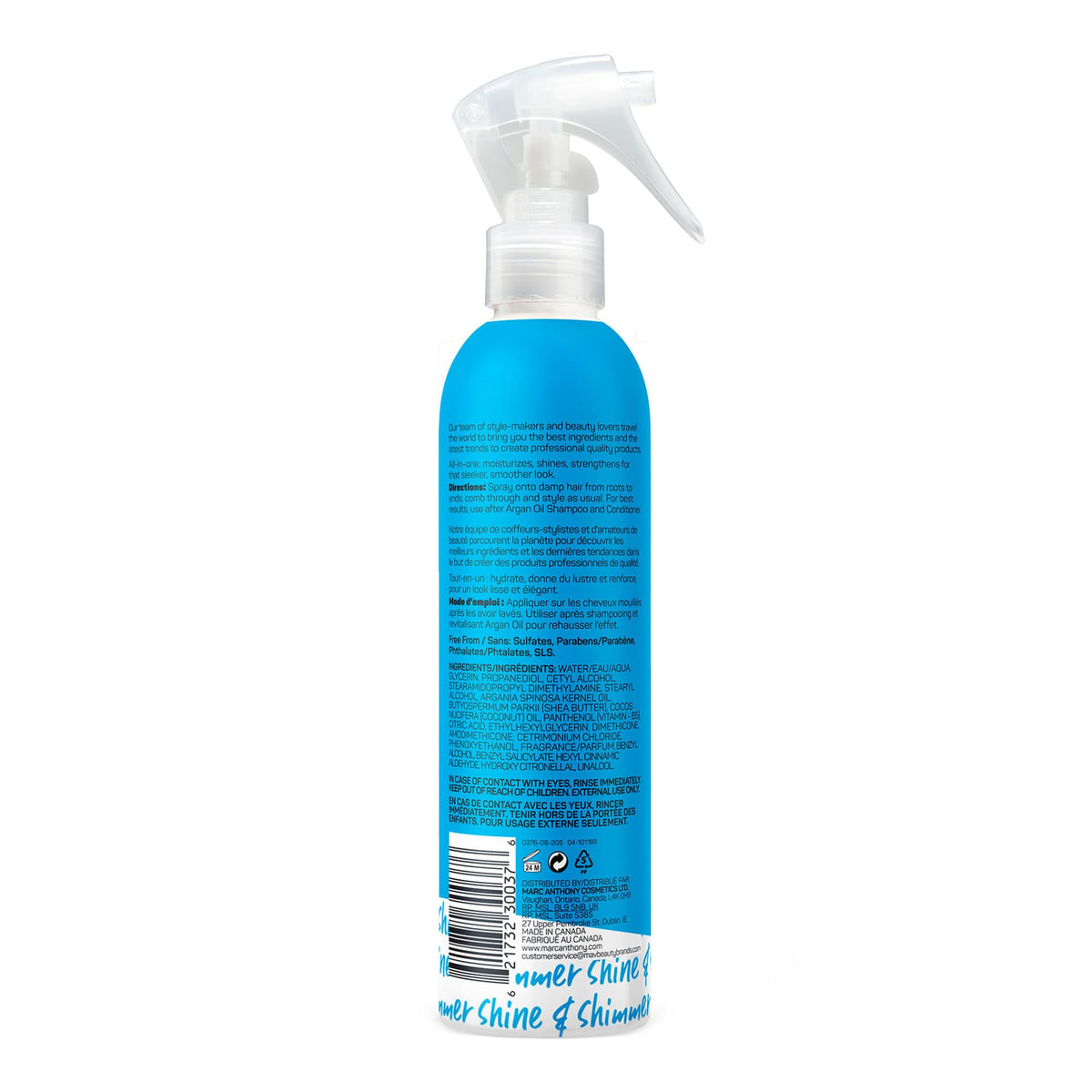 Marc Anthony bottle staged on bathroom vanity suggesting daily nourishing routine