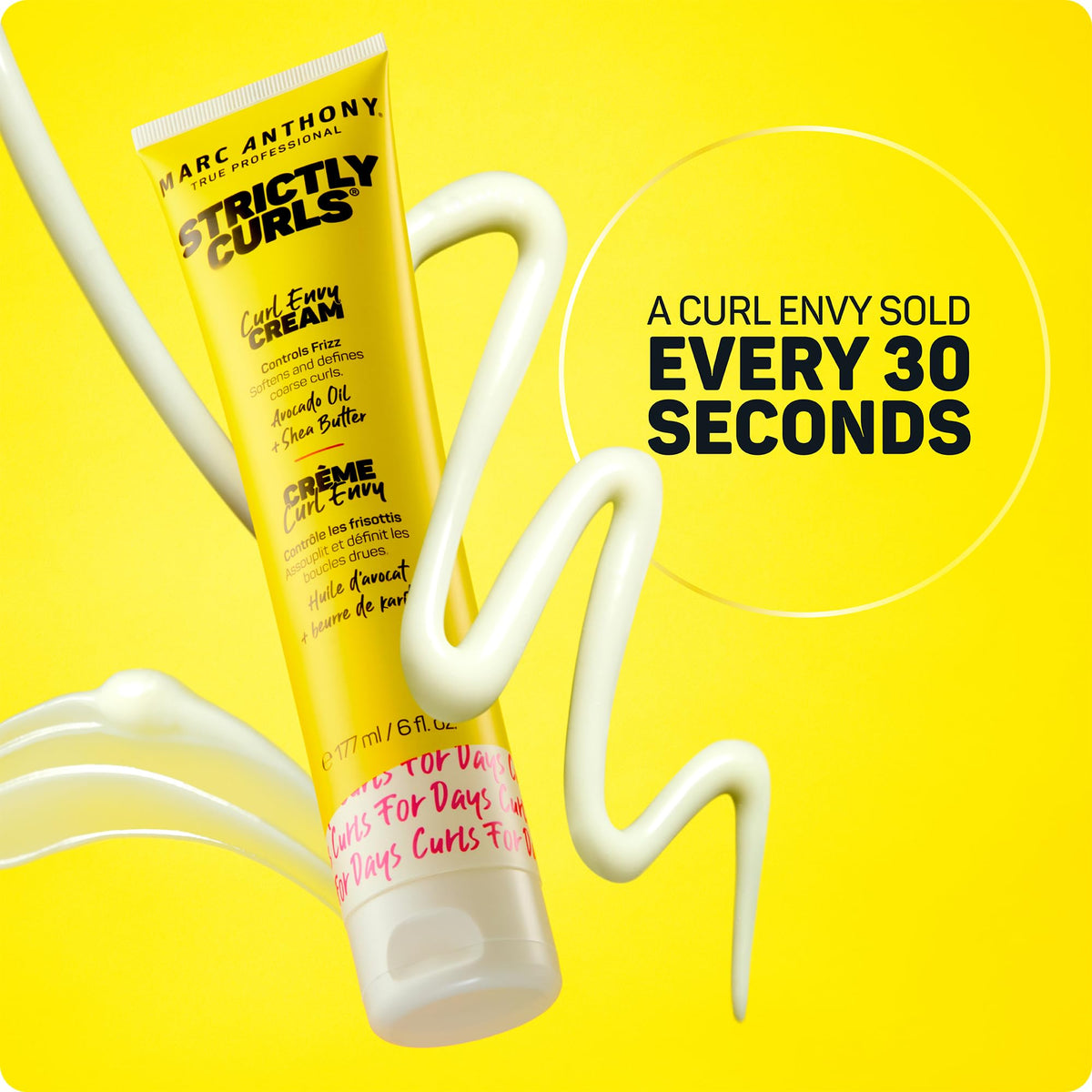 Marc Anthony 6 fl oz tube beside a ruler showing product size and portability