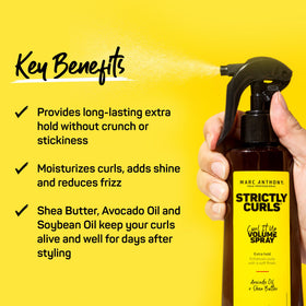 Marc Anthony spray nozzle dispensing mist for even styling