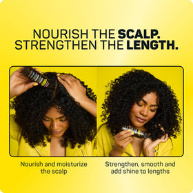 Marc Anthony applied to scalp during massage to nourish roots and reduce breakage
