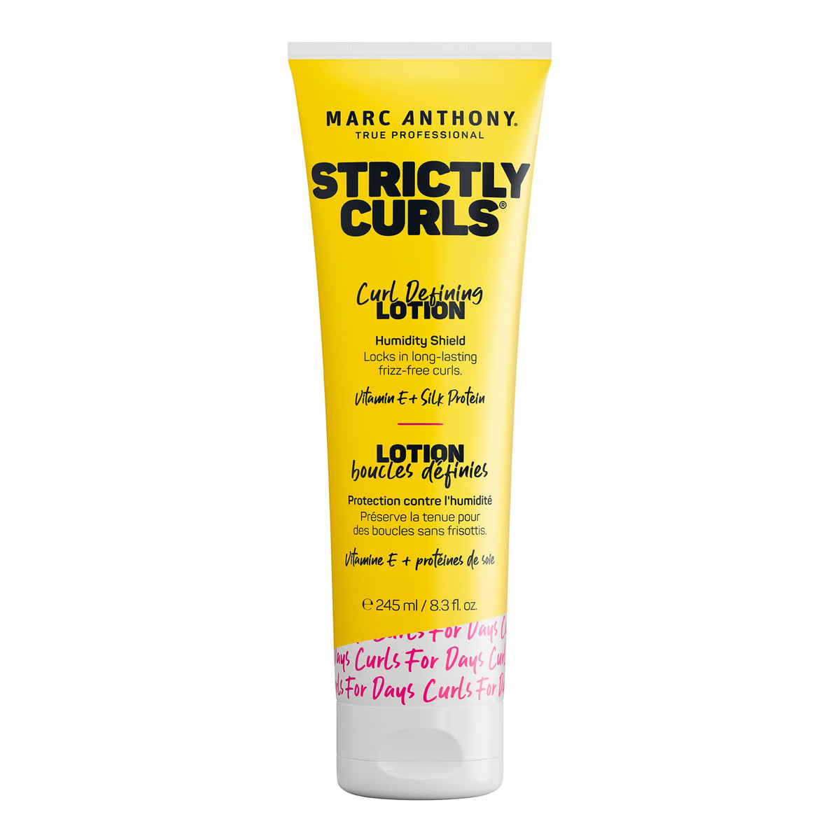 Marc Anthony Strictly Curls front bottle showing label and benefit for defined curls