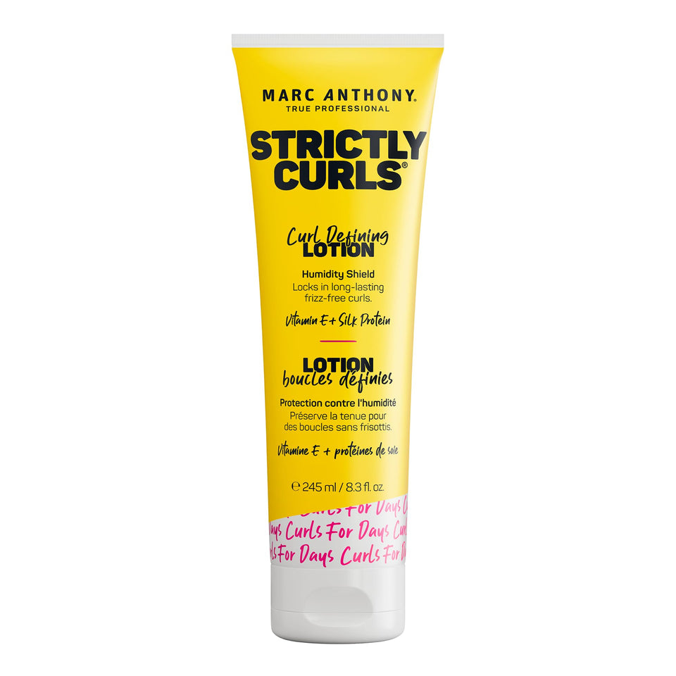 Marc Anthony Strictly Curls front bottle showing label and benefit for defined curls