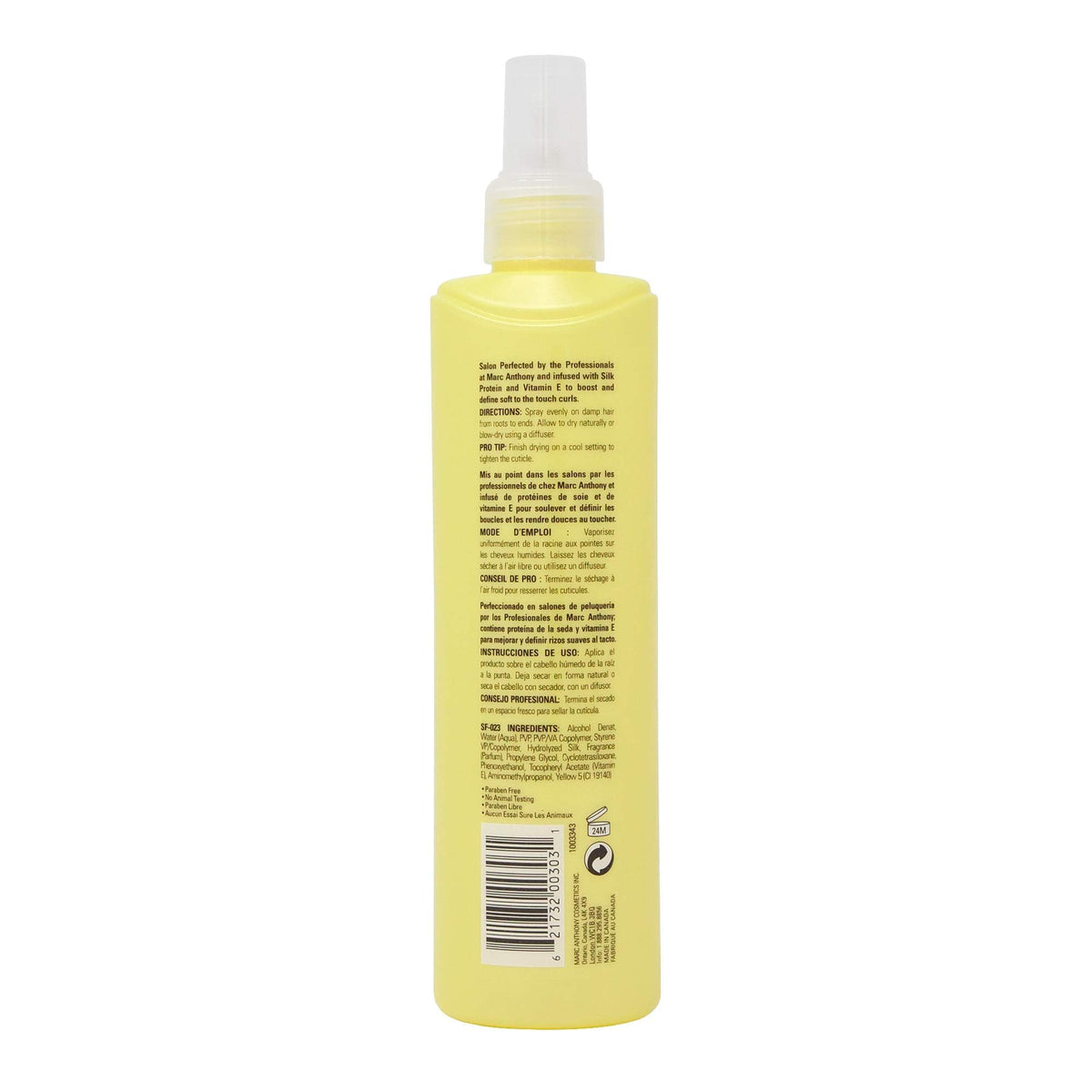 Marc Anthony product texture on hand highlighting lightweight formula and smooth finish