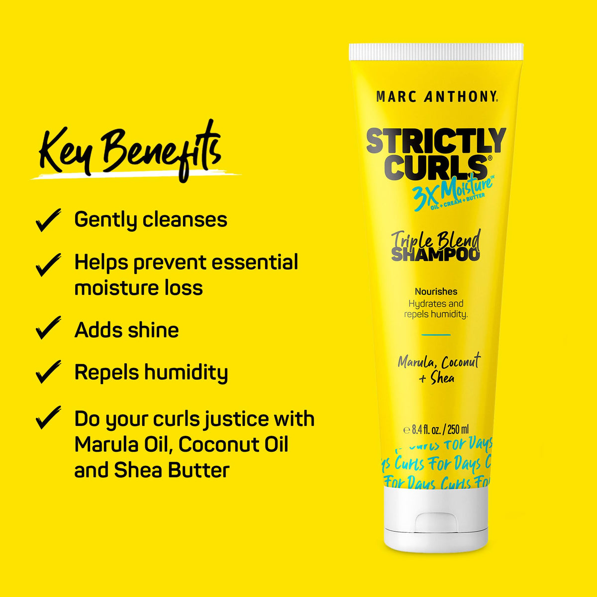 Marc Anthony shampoo texture close-up highlighting creamy moisture-rich formula