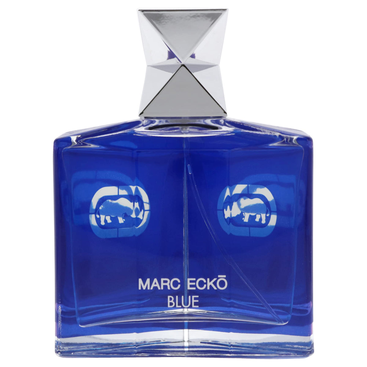 Marc Ecko Blue front bottle showing label and cap, highlighting modern appeal