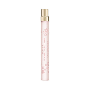 Marc Jacobs bottle front view showing Daisy Eau So Fresh travel spray, portable convenience