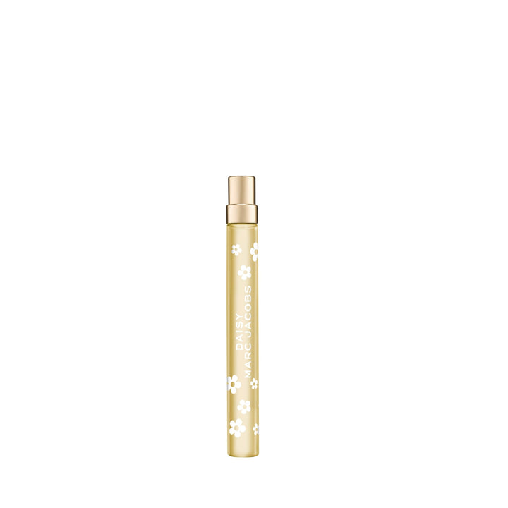 Marc Jacobs Daisy front view of travel spray showcasing compact bottle for easy carrying