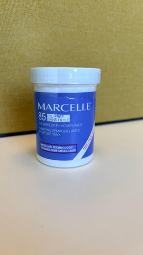 MARCELLE pack label close-up showing hypoallergenic and cruelty-free benefits