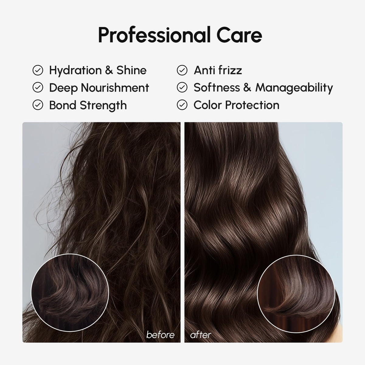 MAREE being applied to wet hair in shower, improves detangling and manageability