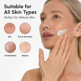 MAREE staged before-and-after setup implying smoother, brighter complexion