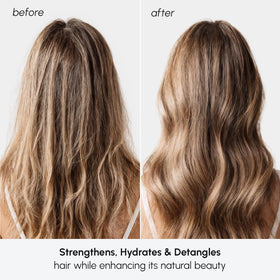 MAREE before and after shine comparison showing improved gloss