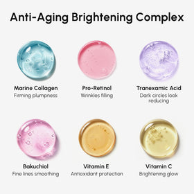 MAREE before and after usage comparison illustrating brighter-looking under-eyes