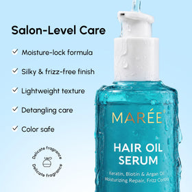 MAREE split view before and after frizz control for smoother hair