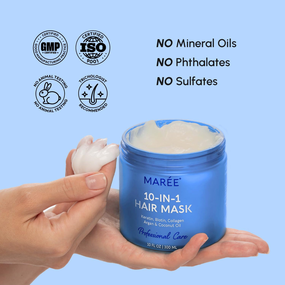 MAREE used on color-treated hair showing maintained color vibrancy and conditioned finish