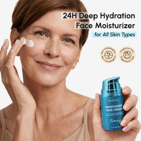 MAREE cream texture close-up demonstrating smooth, fast-absorbing formula