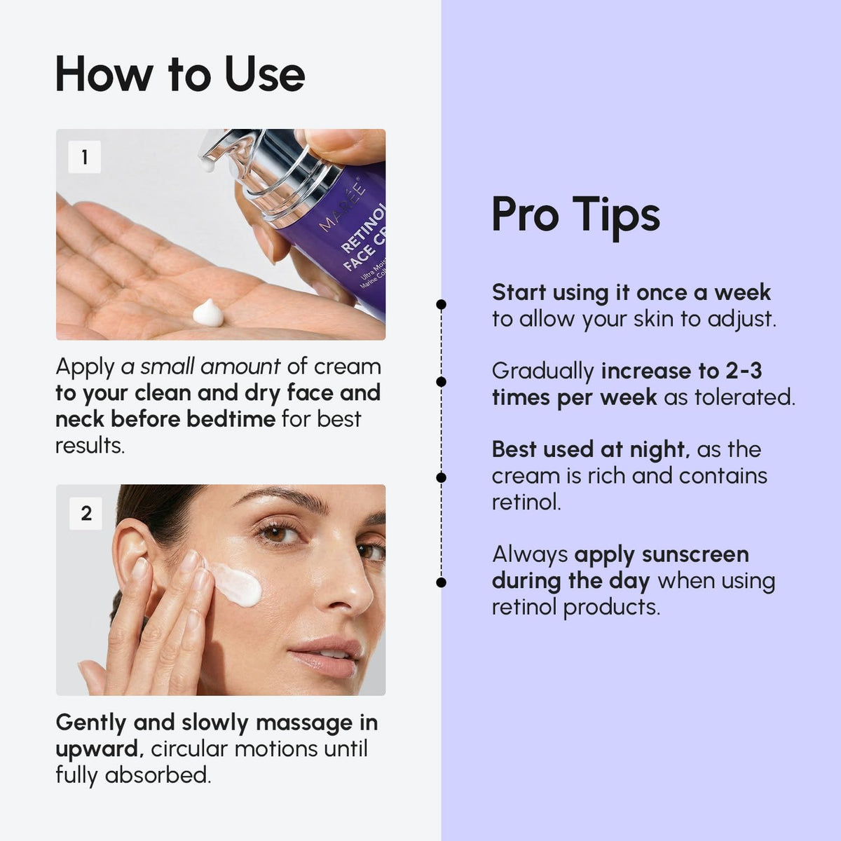 MAREE used in morning routine with sunscreen for daily protection