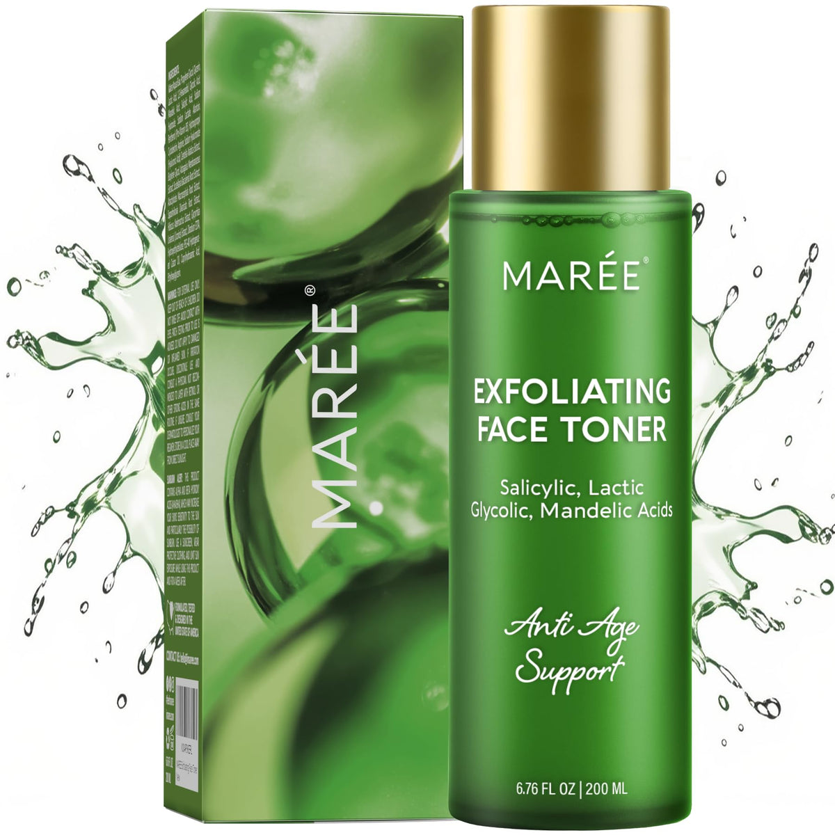 MAREE front packaging showing bottle and clear formula for easy identification and trust