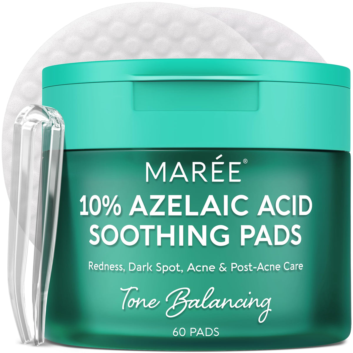 MAREE front packaging showing pads and product clarity benefit