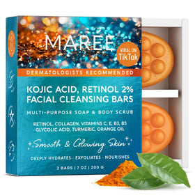 MAREE front packaging of two soap bars showing set and benefits
