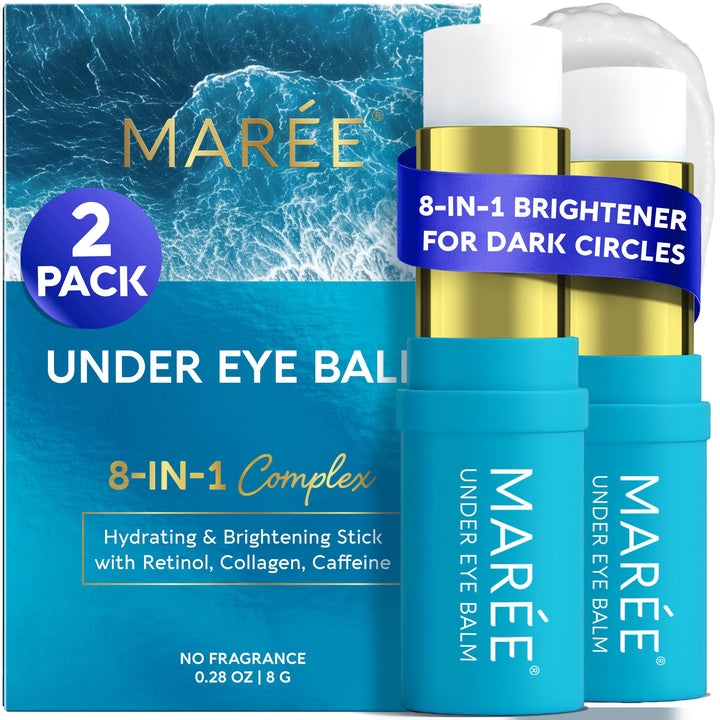 MAREE front packaging showing under eye balm stick for quick hydration