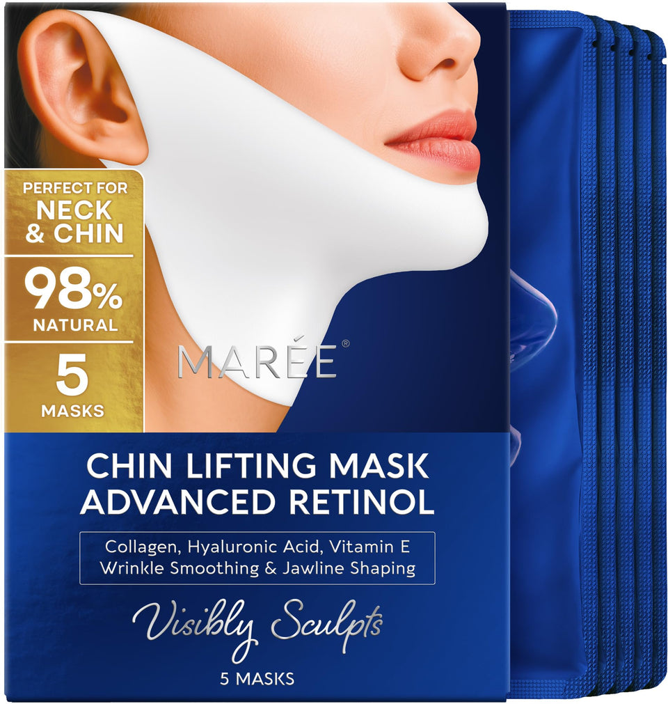 MAREE front packaging showing V Line mask and benefits