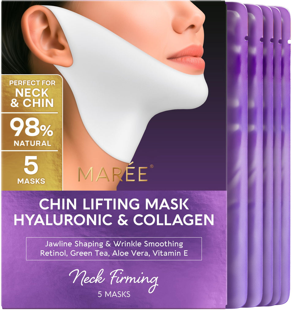 MAREE front packaging showing V Line mask and benefits