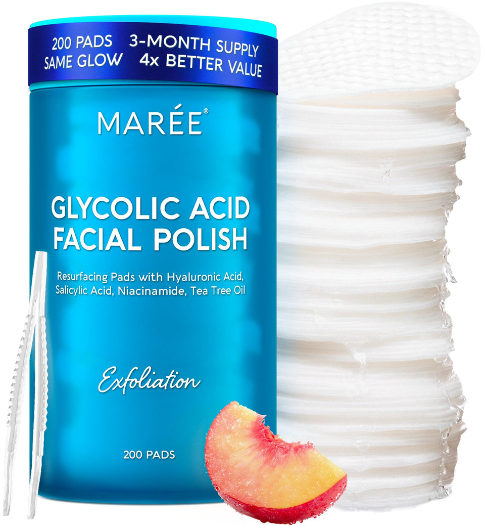 MAREE front packaging showing 200 pads and product branding for clarity