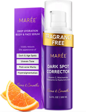 MAREE front packaging showing serum bottle for targeted spot correction
