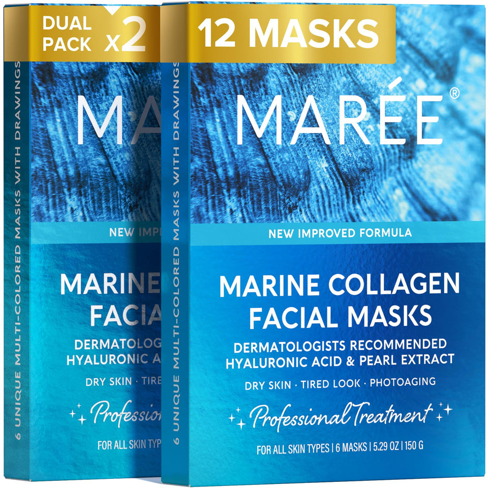 MAREE front packaging showing mask count and benefits for quick reference