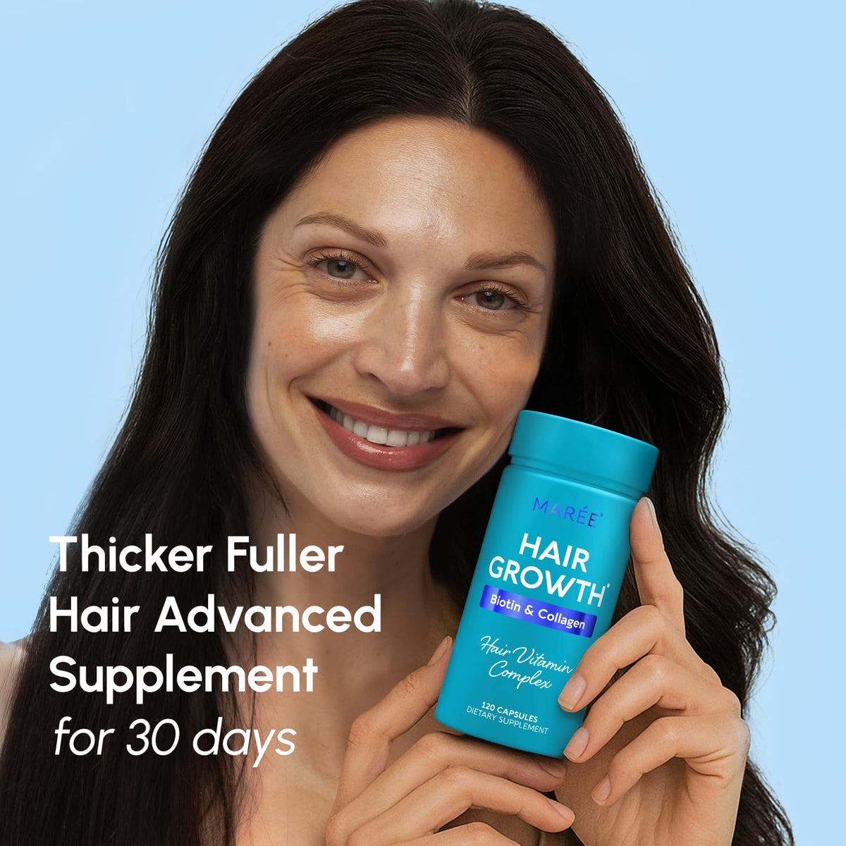 MAREE hand holding capsules to show easy daily dose convenience