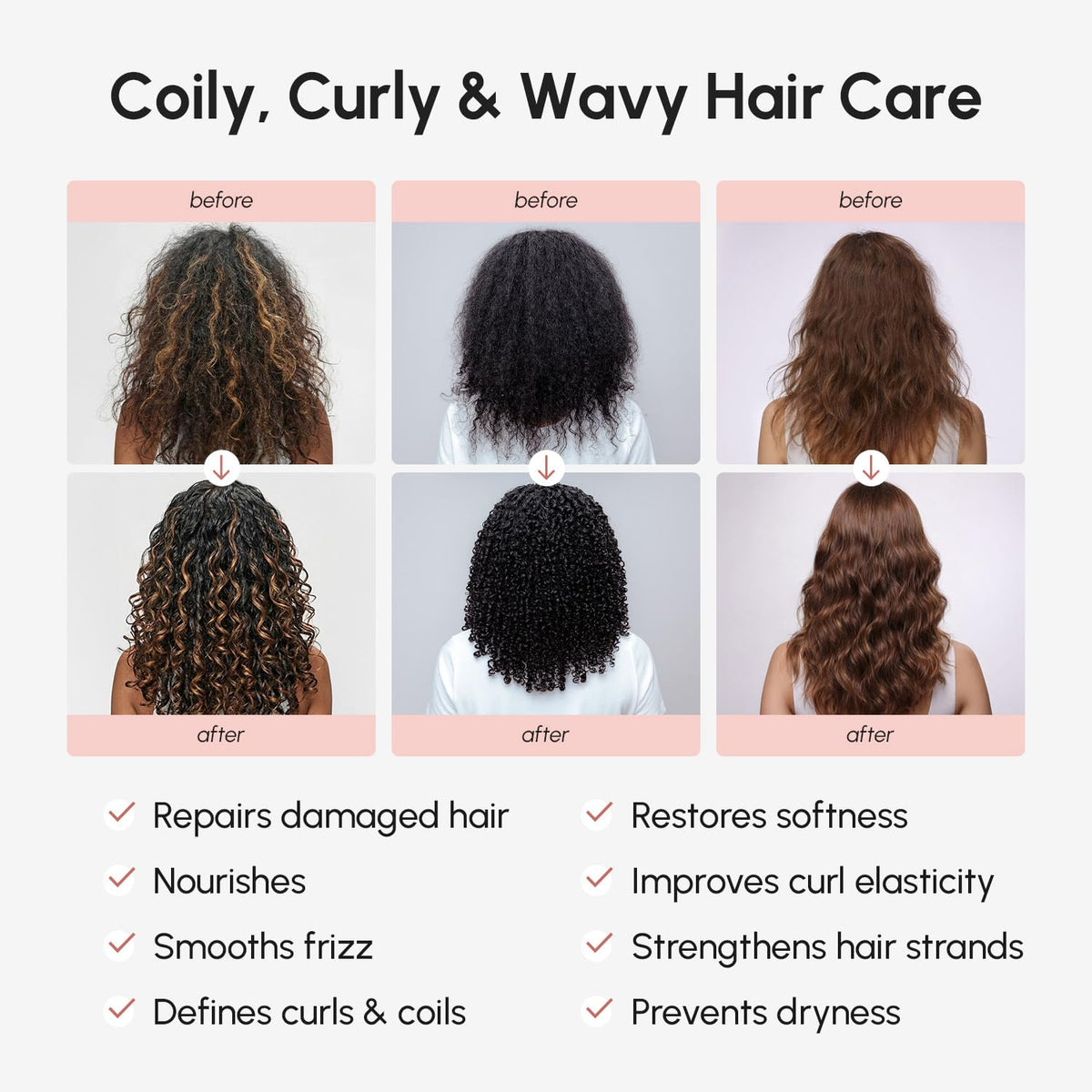 MAREE ingredient collage with keratin biotin coconut oil benefits