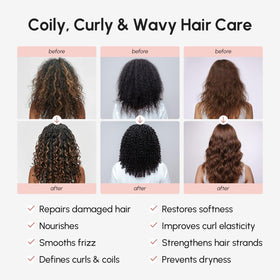 MAREE ingredient collage with keratin biotin coconut oil benefits