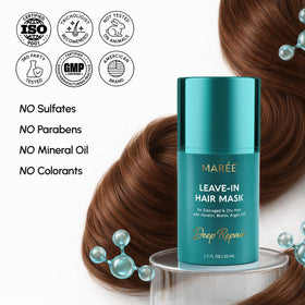 MAREE styled hair in lifestyle setting showing frizz control and gloss benefit
