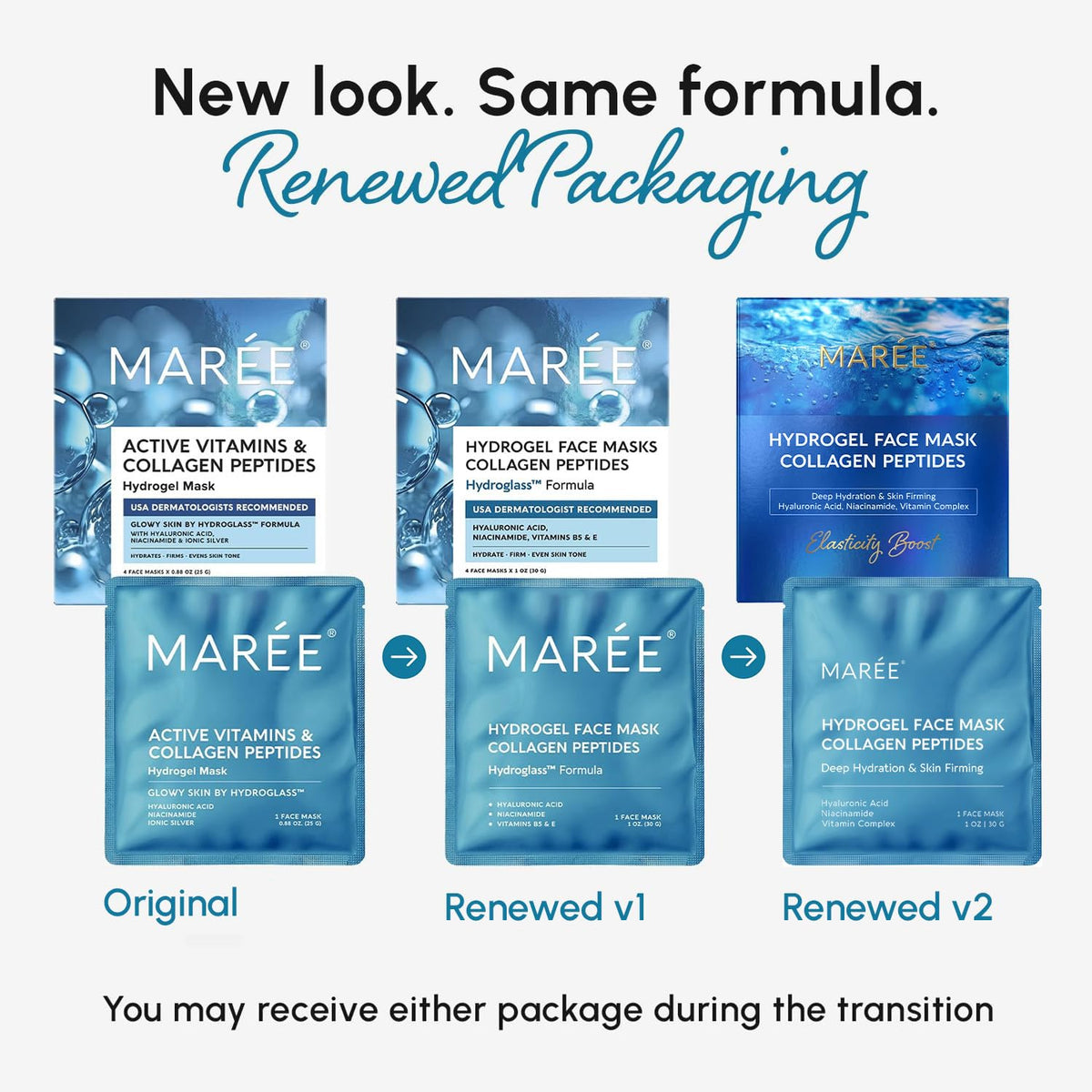 MAREE hydrogel texture close-up highlighting cooling, adherent sheet