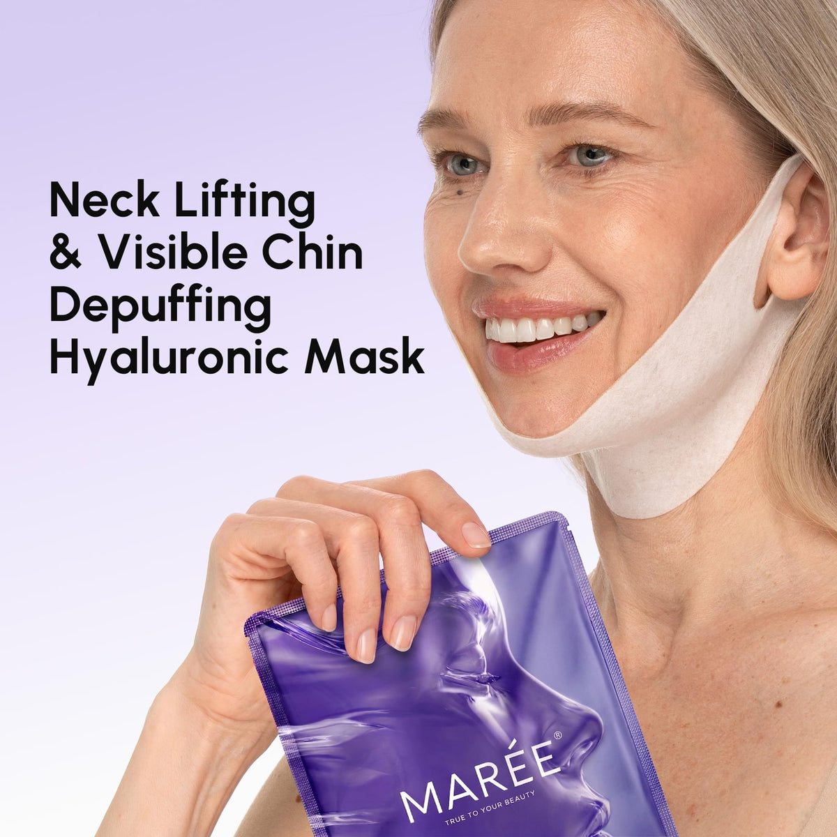 MAREE close-up of mask texture highlighting hydration delivery