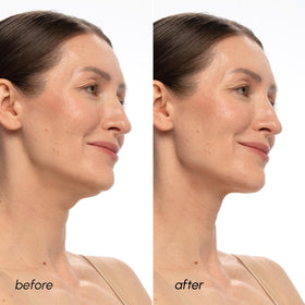 MAREE on model side profile wearing mask for visible jawline support